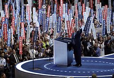 Billas Clintonas demokratų partijos suvažiavime Filadelfijoje