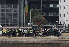 Judėjimo &bdquo;Black Lives Matter&ldquo; protestuotojai blokavo Londono oro uostą