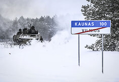 Lenkijos karių treniruotės pratyboms „Mūšis mieste“ komplekse Švenčionių rajone