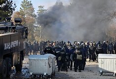 Bulgarijos pabėgėlių stovykloje migrantai susirėmė su policija