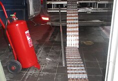 Kontrabandinių cigarečių slėptuvė