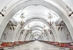 Įspūdingas Maskvos metro stoties interjeras