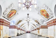 Įspūdingas Maskvos metro stoties interjeras