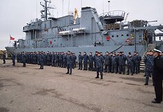 LK laivų apžiūros grupės išlydėjimo ceremonija į operacija „Sophia“