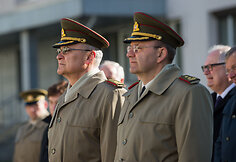 Generolo Jono Žemaičio Lietuvos karo akademijoje įvyko akademijos vir&scaron;ininko pasikeitimo ceremonija