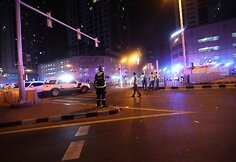 Gaisras viename aukščiausių Dubajaus dangoraižių