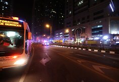 Gaisras viename aukščiausių Dubajaus dangoraižių