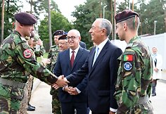 Portugalijos prezidentas susitiko su Lietuvoje dislokuotais portugalų kariais