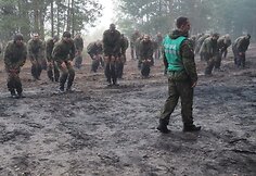 I kurso kariūnai BKK baigiamosiose pratybose