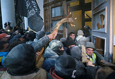 Susirėmimai su protestuotojais Kijeve