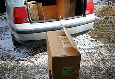 Kontrabandinių cigarečių sandėlys