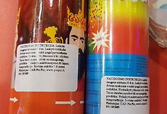 Ant konfeti užklijuota lietuviška instrukcija