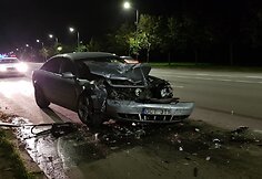 &bdquo;Audi A6&ldquo; ir vilkiko avarija Kauno Jonavos gatvėje