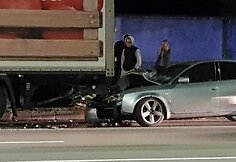 &bdquo;Audi A6&ldquo; ir vilkiko avarija Kauno Jonavos gatvėje