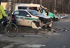 Policijos automobilio ir &bdquo;Audi&ldquo; avarija Vilniuje