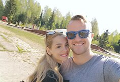 Tautvydas Lubys su drauge Samanta