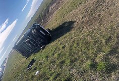Įvykio vietoje sužalotąją gelbėjusio vyro užfiksuoti vaizdai