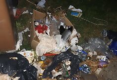 Atliekų konteineris prie Dvarčėnų kapinių