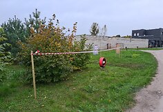 Gyventojų protestas prieš kelio palei namų langus tiesimą Raudondvaryje