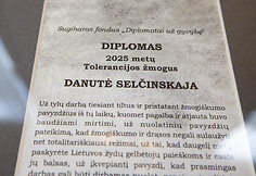 I&scaron;rinktas 2025 metų Tolerancijos žmogus, įteikta L.Donskio premija