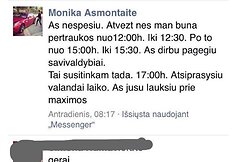 Nepilnamečio plė&scaron;iko susira&scaron;inėjimas su nukentėjusiąja