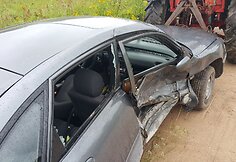 Avarija &Scaron;ilalės rajone: susidūrė &bdquo;Mazda&ldquo; ir &bdquo;Volvo&ldquo;