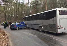 Kaune susidūrė automobilis &bdquo;&Scaron;koda&ldquo; ir autobusas &bdquo;Bova&ldquo;