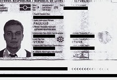 Propogandininkų publikuotos pasų kopijos, priklausančios oficialiai KAM delegacijai
