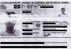 Propogandininkų publikuotos pasų kopijos, priklausančios oficialiai KAM delegacijai