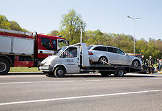 Įvažiavimo į Lapes sankryžoje - „VW Golf“ ir „Mercedes“ avarija
