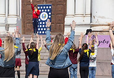 Tarptautinę &scaron;okio dieną &ndash; masinis vaikų flashmob&lsquo;as Kauno &scaron;irdyje