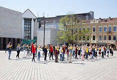 Tarptautinę &scaron;okio dieną &ndash; masinis vaikų flashmob&lsquo;as Kauno &scaron;irdyje