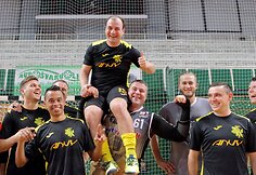 Salės futbolo treniruotė