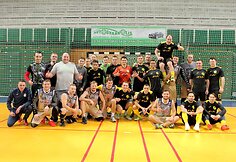 Salės futbolo treniruotė