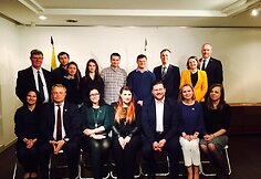 Merūnas ir Erika Vitulskiai su Lietuvos ambasados nariais Tokijuje