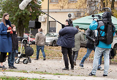 Socialinės reklamos prie&scaron; patyčias filmavimas