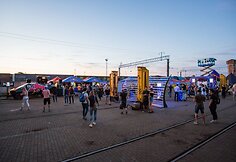 Koncerto Vilniaus keleivinių traukinių depe akimirka
