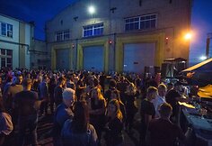 Koncerto Vilniaus keleivinių traukinių depe akimirka