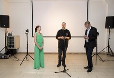 Dovilės Bilkštienės parodos atidarymo akimirka