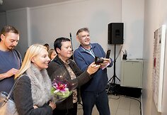Dovilės Bilkštienės parodos atidarymo akimirka