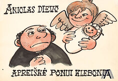 Juozo Kasčiūno 1963 m. sukurta antireliginė karikatūra