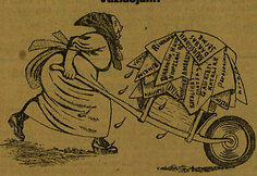 Krikščionis demokratus pašiepianti karikatūra „Lietuvos žiniose“ 1926 m.