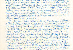 Sofijos Kymantaitės-Čiurlionienės lai&scaron;kas Justui Paleckiui 1954 m.