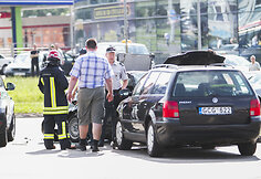 BMW ir VW susidūrimas Laisvės prospekte