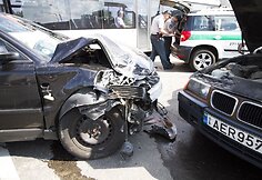 BMW ir VW susidūrimas Laisvės prospekte