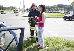 BMW ir VW susidūrimas Laisvės prospekte
