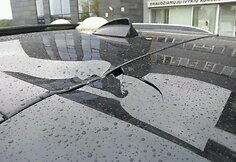 Vandalų apgadintas automobilis 