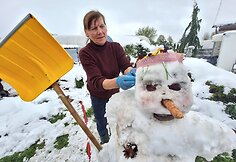 Sniegas nuklojo Reginos Valiukienės ūkį