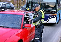 Vairuotojų blaivumo patikrinimas Panevėžyje