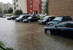 &Scaron;iauliai skęsta po gausaus lietaus